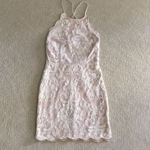Lace open back dress